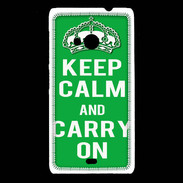 Coque Nokia Lumia 535 Keep Calm Carry on Vert