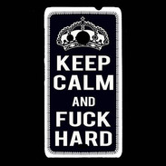 Coque Nokia Lumia 535 Keep Calm Fuck hard Noir