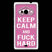 Coque Nokia Lumia 535 Keep Calm Fuck hard Rose