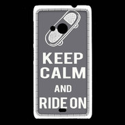 Coque Nokia Lumia 535 Keep Calm Ride on Gris