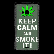 Coque Nokia Lumia 535 Keep Calm Smoke it Gris