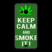 Coque Nokia Lumia 535 Keep Calm Smoke it Kaki