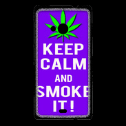 Coque Nokia Lumia 535 Keep Calm Smoke it Violet