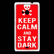 Coque Nokia Lumia 535 Keep Calm Stay dark Rouge