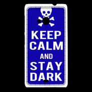 Coque Nokia Lumia 535 Keep Calm Stay dark Bleu