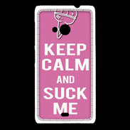 Coque Nokia Lumia 535 Keep Calm Suck me Rose
