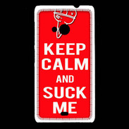 Coque Nokia Lumia 535 Keep Calm Suck me Rouge