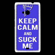 Coque Nokia Lumia 535 Keep Calm Suck me Bleu