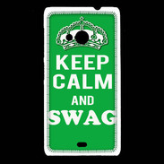Coque Nokia Lumia 535 Keep Calm Swag Vert