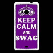 Coque Nokia Lumia 535 Keep Calm Swag Violet