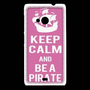 Coque Nokia Lumia 535 Keep Calm Be a Pirate Rose