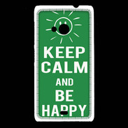 Coque Nokia Lumia 535 Keep Calm Be Happy Vert