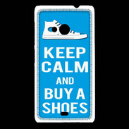 Coque Nokia Lumia 535 Keep Calm Buy Shoes Cyan 