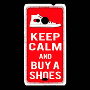 Coque Nokia Lumia 535 Keep Calm Buy Shoes Rouge