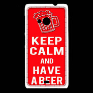 Coque Nokia Lumia 535 Keep Calm Have a beer Rouge