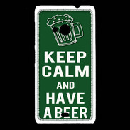 Coque Nokia Lumia 535 Keep Calm Have a beer Vert