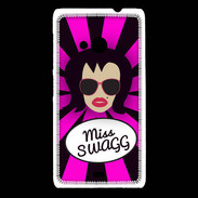Coque Nokia Lumia 535 Miss Swag Brune