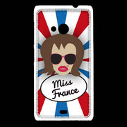 Coque Nokia Lumia 535 Miss France Chatain