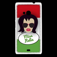 Coque Nokia Lumia 535 Miss Italie Brune