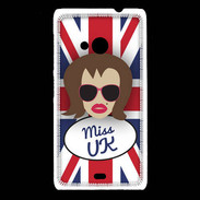 Coque Nokia Lumia 535 Miss UK Chatain