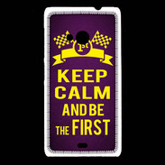 Coque Nokia Lumia 535 Keep Calm and Be the First Violet