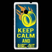 Coque Nokia Lumia 535 Keep Calm and Burn Out Bleu