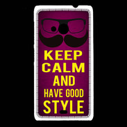 Coque Nokia Lumia 535 Keep Calm and Have a good Style Rose