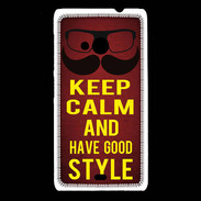 Coque Nokia Lumia 535 Keep Calm and Have a good Style Rouge