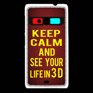 Coque Nokia Lumia 535 Keep Calm and See your life 3D Rouge