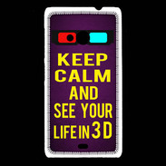 Coque Nokia Lumia 535 Keep Calm and See your life 3D Violet