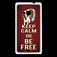Coque Nokia Lumia 535 Keep Calm and Be Free Rouge