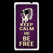 Coque Nokia Lumia 535 Keep Calm and Be Free Violet