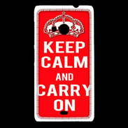 Coque Nokia Lumia 535 Keep Calm and Carry on Rouge