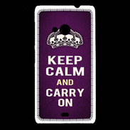 Coque Nokia Lumia 535 Keep Calm and Carry on Violet