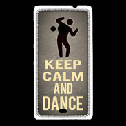 Coque Nokia Lumia 535 Keep Calm and Dance Gris