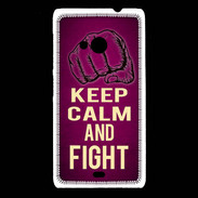 Coque Nokia Lumia 535 Keep Calm and Fight Rose