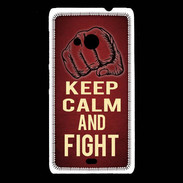 Coque Nokia Lumia 535 Keep Calm and Fight Rouge