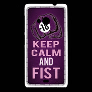 Coque Nokia Lumia 535 Keep Calm and Fist Violet