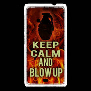 Coque Nokia Lumia 535 Keep Calm and Grenade Feu