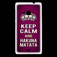 Coque Nokia Lumia 535 Keep Calm and Hakuna Matata rose