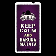 Coque Nokia Lumia 535 Keep Calm and Hakuna Matata Violet