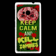 Coque Nokia Lumia 535 Keep Calm and Kill Zombies Vert