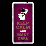 Coque Nokia Lumia 535 Keep Calm and Make cake Rose
