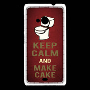 Coque Nokia Lumia 535 Keep Calm and Make cake Rouge