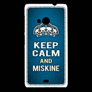 Coque Nokia Lumia 535 Keep Calm and Miskine Bleu