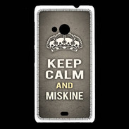 Coque Nokia Lumia 535 Keep Calm and Miskine Gris