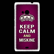 Coque Nokia Lumia 535 Keep Calm and Miskine Rose