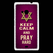Coque Nokia Lumia 535 Keep Calm and Pray jewish Rose