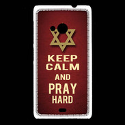Coque Nokia Lumia 535 Keep Calm and Pray jewish Rouge