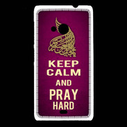 Coque Nokia Lumia 535 Keep Calm and Pray Muslim Rose